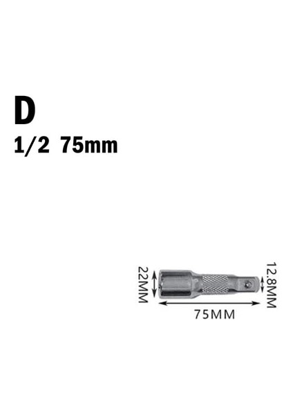 D 1 Adet 75/150/250MM Genişletici Çubuk Soket Cırcır Anahtarı Uzatma Çubuğu Direksiyon Manşonu Biyel Aracı Aksesuarları (Yurt Dışından)