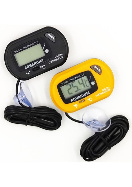 Siyah C/f Dijital Termometre Akvaryum Balık Tankı Yüzme Havuzu Banyo Sıcaklık Sensörü Ölçer Sıcaklık Monitör Dedektörü Emme ile (Yurt Dışından) fiyatları