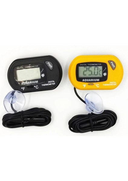 Siyah C/f Dijital Termometre Akvaryum Balık Tankı Yüzme Havuzu Banyo Sıcaklık Sensörü Ölçer Sıcaklık Monitör Dedektörü Emme ile (Yurt Dışından) fırsatları