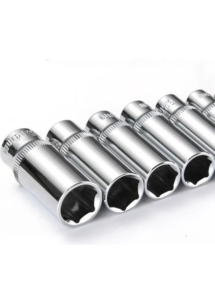 7mm 3/8 "sürücü 63MM Hex Derin Soket Anahtarı Kafası Crv Alaşımlı Anti-Pas 6 Nokta Lokma Seti Tork Anahtarı Cırcır Lokma Anahtar (Yurt Dışından)