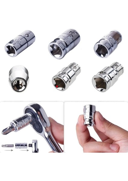 Bullet 1 2 8mm 1/4 "3/8" 1/2" Cırcır Sürücü Soket Adaptörü Hex Dereotu Bit Tutucu Dönüştürücü Anahtarı Adaptörü El Alet Takımı Tamir Araçları (Yurt Dışından)