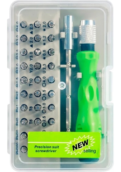 Paket 1 32 In 1 Tornavida Seti Manyetik Hassas Tornavida Uçları Onarım Torx Cırcır Tornavida Telefon Dizüstü Bilgisayar Için Kaymaz El Aleti (Yurt Dışından)