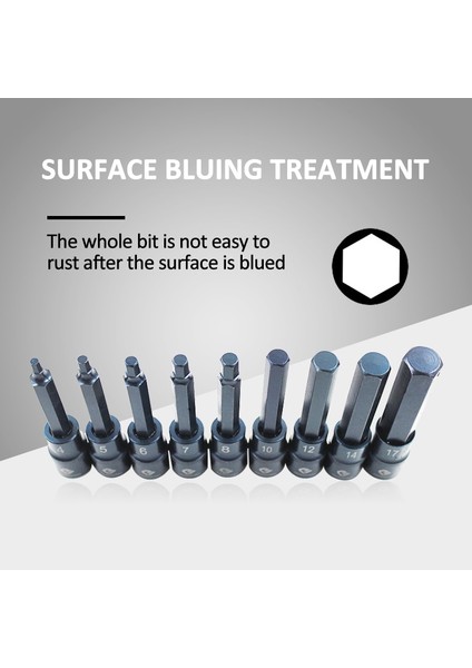 1 Pc Hex 55MM H6 1/2 "sürücü Altıgen Bit Soket Tornavida Anahtarı Seti Matkap Ucu Adaptörü H4 H5 H6 H7 H8 H10 H12 H14 H17 Tornavida Araçları Için (Yurt Dışından)