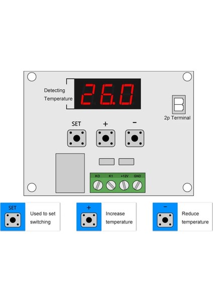Case W1209 -50-100C Dc 12V Dijital Sıcaklık Kontrol Termostatı Sıcaklık Kontrol Termostatı Anahtar Plakası W1209 Kasa (Yurt Dışından) indirimleri