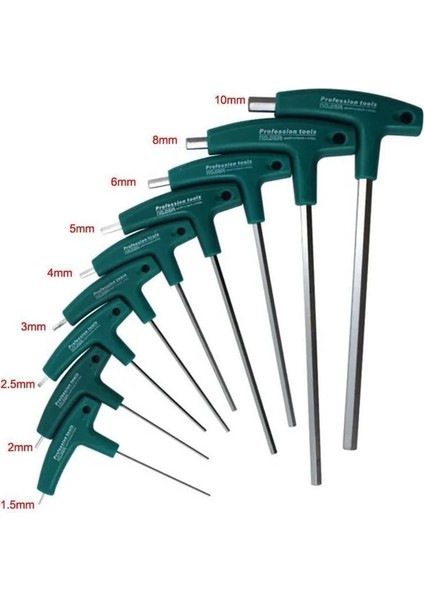 H1.5mm El Aleti 1.5/2/2.5/3/4/5/6/8mm Krom-Vanadiu Çelik Iç Altıgen Anahtar T Kolu Allen Altıgen Anahtar Anahtarı Anahtarı (Yurt Dışından) fiyatları