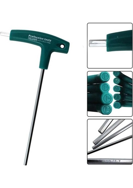 H1.5mm El Aleti 1.5/2/2.5/3/4/5/6/8mm Krom-Vanadiu Çelik Iç Altıgen Anahtar T Kolu Allen Altıgen Anahtar Anahtarı Anahtarı (Yurt Dışından) modelleri