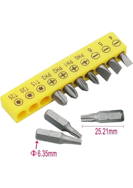 1 Adet Kolu Mini Anahtarı Uçları Tornavida Altıgen Saplı Kafa Çift Uçlu Onarım Aracı Elektrikli Tornavida Tornavida Ucu Hassas Lokma Seti (Yurt Dışından)