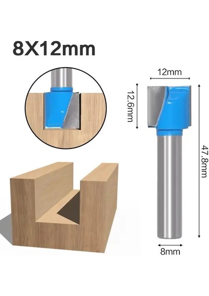 No 3 1 Adet 8mm Shank Yüzey Planya Ahşap Freze Freze Uçları 16 Boyutları Alt Temizleme Ahşap Kesme Yönlendirici Bit (Yurt Dışından)