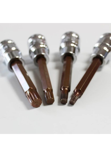 M8 1 Adet 1/2" Sürücü Ekstra Uzun 100MM Spline 12 Noktalı Bit Soketi M5 M6 M8 M10 M12 M14 (Yurt Dışından)