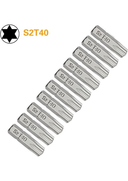 10 Adet T40 Seti 1 Inç T6 T7 T8 T9 T10 T15 Torx Tornavida Ucu Seti S2 Çelik 1/4 Inç 6.35MM Hex Shank Elektrikli Tornavida Uçları Elektrikli El Aletleri Için (Yurt Dışından)