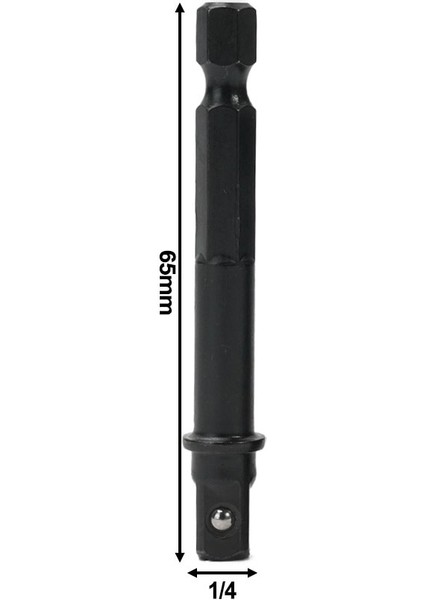 65MM 1/4 Adet Darbe Soket Adaptörü 1/4 Inç Shank Matkap Uçları Uzatma Çubuğu Darbeli Sürücü Hex Shank Kare Soket Uzatma (Yurt Dışından)