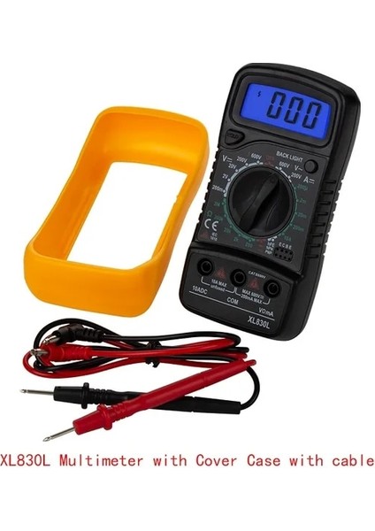 XL830L Kapaklı XL830L Taşınabilir Dijital Multimetre Arkadan Aydınlatmalı Ac/dc Ampermetre Voltmetre Ohm Test Cihazı El Tipi LCD Gerilim Akım Güç Ölçer Testi (Yurt Dışından)