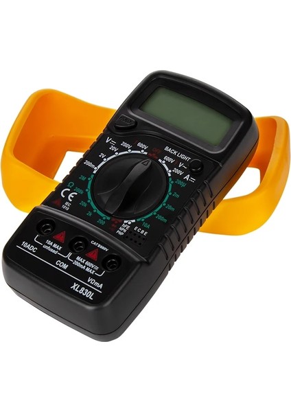 XL830L Kapaklı XL830L Taşınabilir Dijital Multimetre Arkadan Aydınlatmalı Ac/dc Ampermetre Voltmetre Ohm Test Cihazı El Tipi LCD Gerilim Akım Güç Ölçer Testi (Yurt Dışından)