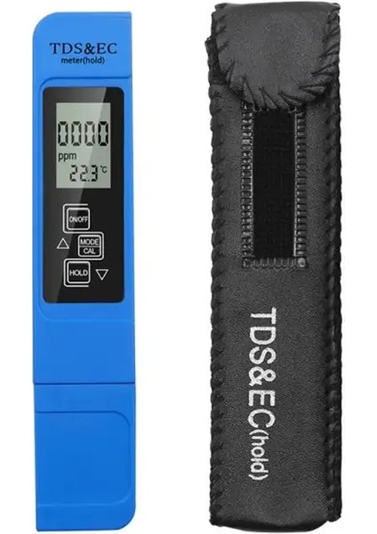Mavi Dijital Su Kalitesi Test Cihazı Tds Ec Metre Aralığı 0-9990 Çok Fonksiyonlu Su Saflığı Sıcaklık Ölçer Temp Ppm Test Cihazı (Yurt Dışından)