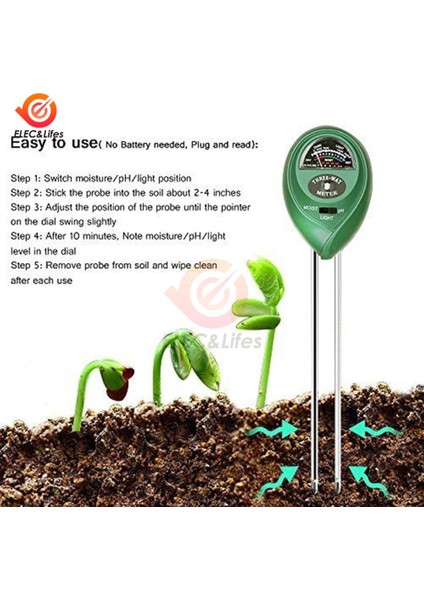 Mavi 3 In 1 Ph Ölçer Toprak Nem Test Cihazı Nem Ölçer Güneş Işığı Dedektörü Bahçe Tesisi Çiçek Test Aracı (Yurt Dışından) indirimleri