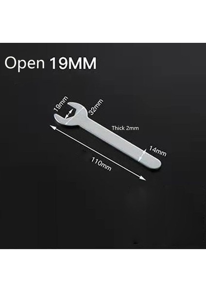 19MM Açık 1 Adet Süper Ince Tek Kafa Açık Uçlu Anahtar Seti 6-24MM Nozullar Tek Kafa Yüksek Karbonlu Çelik Tabaka Manuel Anahtar Onarım Aracı (Yurt Dışından)