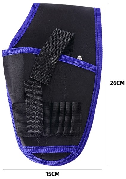 Mavi Matkap Alet Saklama Çantası Taşınabilir Akülü Matkap Tutucu Tornavida Elektrikli Alet Çantası Çok Fonksiyonlu Matkap Alet Saklama Kemer Çantası (Yurt Dışından)