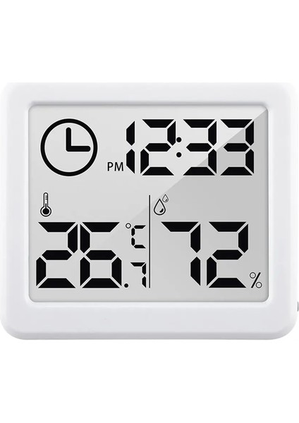 Beyaz Termohigrometre Ultra-Ince Basit Akıllı Ev Elektronik Dijital Termometre Higrometre LCD Dijital Duvar Saati (Yurt Dışından) fiyatları