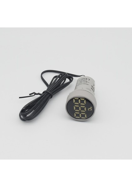 Beyaz -20-+199°C Sıcaklık Yuvarlak Panel LED Dijital Ekran Sıcaklık Ölçer AC50-380V Mini Test Cihazı Dedektör Ölçer Elektrikli (Yurt Dışından)
