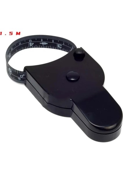 Siyah 150 Cm/59 Inç Kendinden Sıkma Vücut Mezura Metrik Bant Cetvel Dikiş Terzi Ölçüm Araçları Bel Göğüs Bacaklar Cetvel (Yurt Dışından)