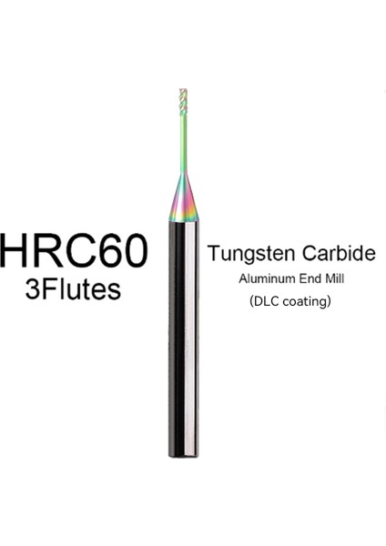 D1.0-L8.0-H04 HRC60 Dlc Bego 1 Adet HRC55 HRC65 Tungsten Karbür End Mill Metal Freze Kesici Cnc Freze Uçları Torna Işleme Için Uzun Boyunlu Frezeler (Yurt Dışından)
