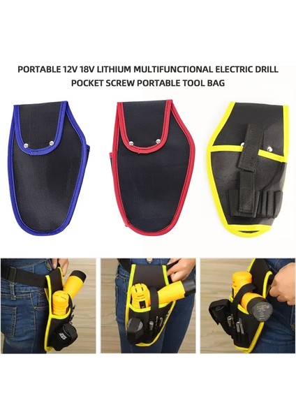 Mavi Matkap Alet Saklama Çantası Taşınabilir Akülü Matkap Tutucu Tornavida Elektrikli Alet Çantası Çok Fonksiyonlu Matkap Alet Saklama Kemer Çantası (Yurt Dışından) indirimleri