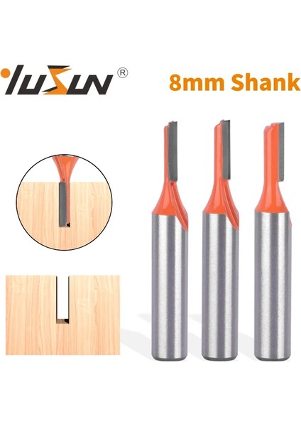 8X4X13 Yusun 8 mm Shank Düz Bit Yönlendirici Bit Ağaç Işleme Freze Kesicisi Ahşap Bit Yüz Değirmeni Karbür Kesici Uç Freze (Yurt Dışından)