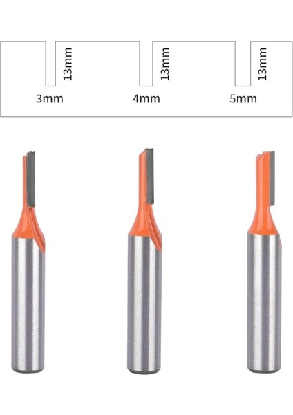 8X4X13 Yusun 8 mm Shank Düz Bit Yönlendirici Bit Ağaç Işleme Freze Kesicisi Ahşap Bit Yüz Değirmeni Karbür Kesici Uç Freze (Yurt Dışından)