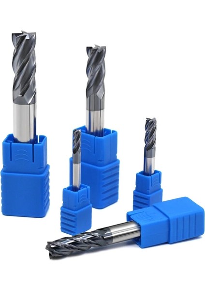 4x2.5 HRC45 Karbür Freze Uçları Tungsten Çelik Uçlu Değirmen 4 Flüt Cnc Freze Aracı Tungsten Kobalt Alaşımlı Düz Uçlu Freze Kesici (Yurt Dışından)