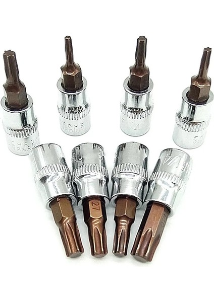 T20 1/4 Inç Altıgen Sürücü Lokma Seti Socekt Anahtarı Soket Adaptörü Torx Tornavida Bit El Aletleri T8 T10 T15 T20 T25 T27 T30 T40 (Yurt Dışından)
