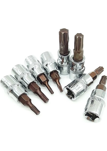 T20 1/4 Inç Altıgen Sürücü Lokma Seti Socekt Anahtarı Soket Adaptörü Torx Tornavida Bit El Aletleri T8 T10 T15 T20 T25 T27 T30 T40 (Yurt Dışından)