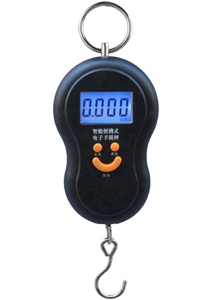 C Siyah Taşınabilir 50 kg Dijital Ölçek Balıkçılık Bagaj Seyahat Tartı Steelyard Asılı Elektronik Kanca Ölçeği Ev Mutfak Ağırlık Aracı (Yurt Dışından)