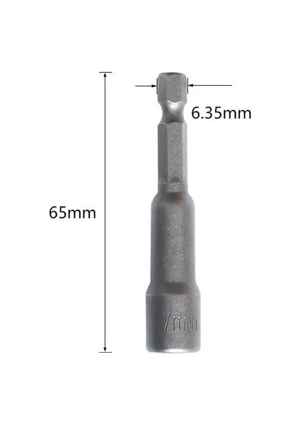 BS13-7MM 1 Adet 6MM-19MM Darbe Soket Manyetik Somun Tornavida 1/4 Altıgen Anahtar Seti Elektrikli Matkaplar Için Matkap Ucu Adaptörü Darbeli Sürücüler Soket Seti (Yurt Dışından)