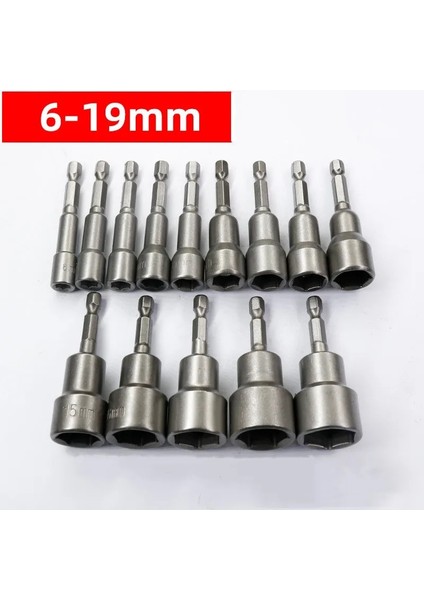 BS13-7MM 1 Adet 6MM-19MM Darbe Soket Manyetik Somun Tornavida 1/4 Altıgen Anahtar Seti Elektrikli Matkaplar Için Matkap Ucu Adaptörü Darbeli Sürücüler Soket Seti (Yurt Dışından)