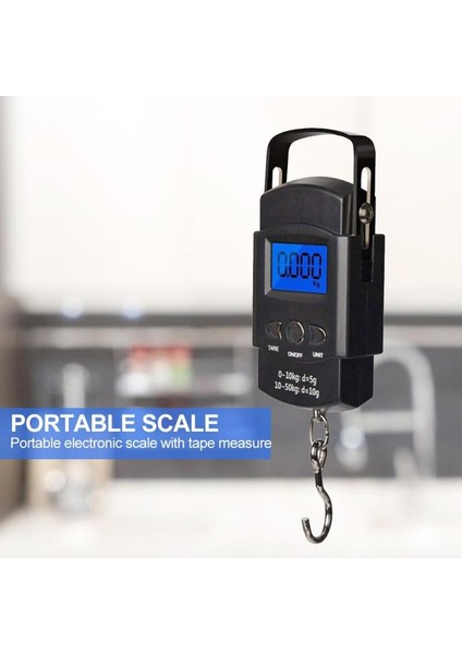 Stil 4 50KG/5G LCD Dijital Ekran Arka Işık Taşınabilir Asılı Kanca Ölçeği Çift Doğruluk Balıkçılık Seyahat Mini Elektronik Tartı (Yurt Dışından) indirimleri