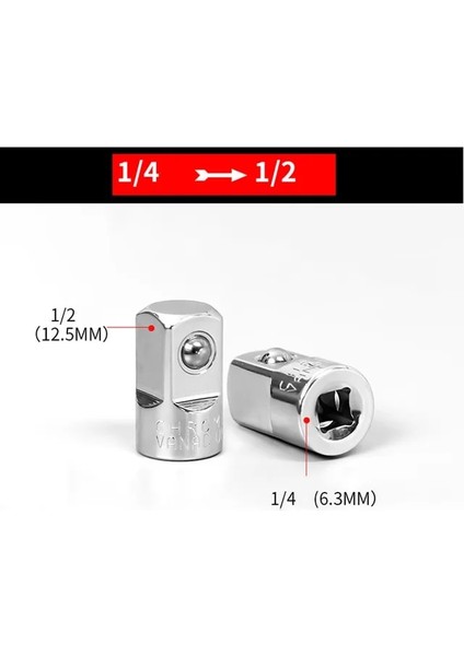 1 4 1 2 1/4 "3/8" 1/2 "sürücü Cırcır Lokma Seti Pnömatik Darbe Anahtarı Ortak Soket Adaptörü Dişi Erkek Dönüştürücü El Tamir Araçları (Yurt Dışından)