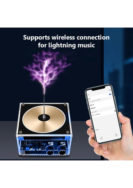 Araba Tweeter'lar Tesla Bobini Hoparlör Bluetooth Uyumlu Müzik Yüksek Güç Gerilim Elektrik Ark Jeneratörü Dokunabilir Yapay Yıldırım Hediyeler (Yurt Dışından)
