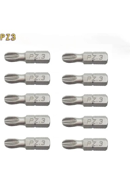 Pz3 10 Adet 25MM Kaymaz Elektrikli Hex Shank Manyetik Tornavida Matkap Ucu Seti Hex Shank Tornavida Bit Ph1 Ph2 Ph3 Pz1 Pz2 Pz3 (Yurt Dışından)