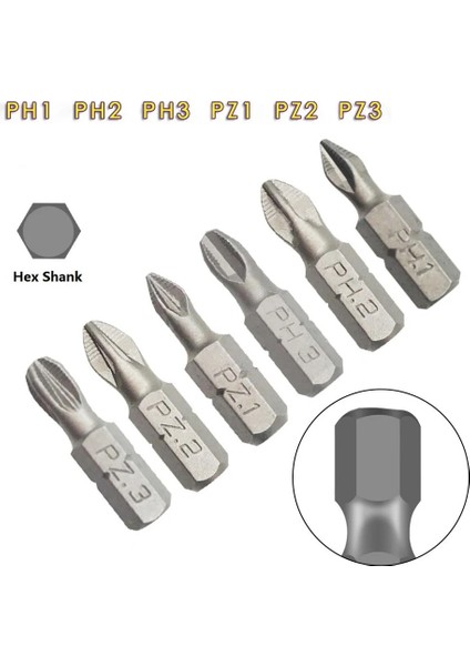 Pz3 10 Adet 25MM Kaymaz Elektrikli Hex Shank Manyetik Tornavida Matkap Ucu Seti Hex Shank Tornavida Bit Ph1 Ph2 Ph3 Pz1 Pz2 Pz3 (Yurt Dışından) modelleri