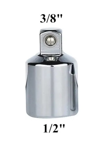 04 Cırcır Anahtar Soket Dönüştürücü Kafa Kol Adaptörü 1/2" Büyük Uç 3/8" Uç 1/4" Çelik - 1/4" - 1/2" - 3/8" (Yurt Dışından)