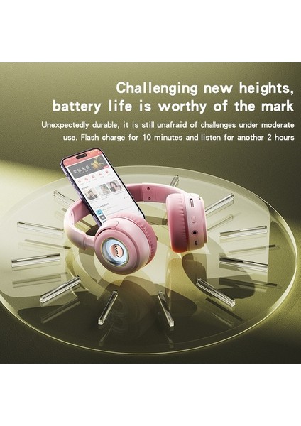 Ido EP06 Çocuklar Kablosuz Bluetooth Stereo Müzik Kulaklık Çocuk Başa Monte Kulaklık - Pembe (Yurt Dışından) fırsatları