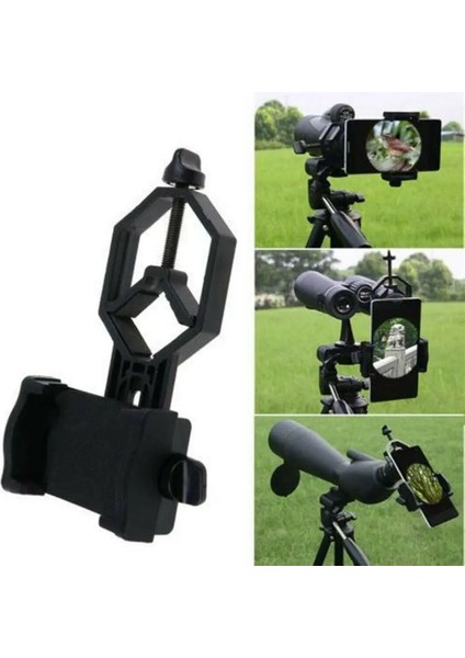 Siyah Evrensel Cep Telefonu Adaptörü Sabitleme Kıskacı Dürbün Monoküler Spotting Kapsamı Teleskop Telefon Tutucu Destek Mercek (Yurt Dışından) fiyatları