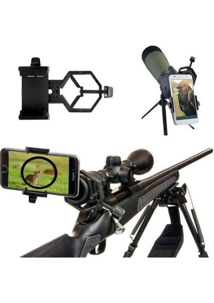 Siyah Evrensel Cep Telefonu Adaptörü Sabitleme Kıskacı Dürbün Monoküler Spotting Kapsamı Teleskop Telefon Tutucu Destek Mercek (Yurt Dışından) modelleri