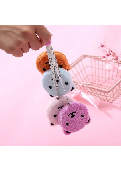 1 Adet Yuvarlak Rastgele Taşınabilir 150 cm 60 Inç Karikatür Peluş Geri Çekilebilir Mezura Cetvel Dikiş Aracı Sevimli Ayı Mezura Vücut Ölçüm Bandı (Yurt Dışından)