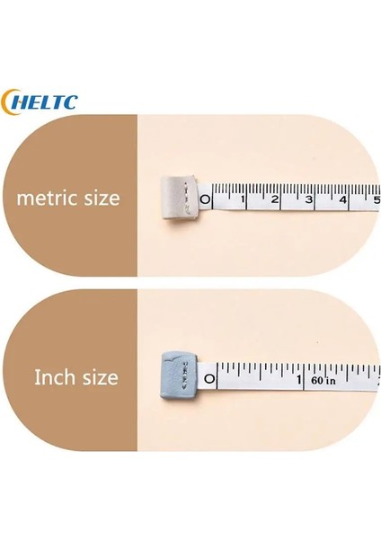 Bej Yuvarlak 150 cm Pu Taşınabilir Geri Çekilebilir Cetvel Mezura Yükseklik Çocuk Cetvel Santimetre Inç Rulo Bant Cinta Metrica Retractil (Yurt Dışından)