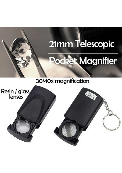 Yeşil 1 Adet 30X/40X Katlanır Göz 30X Büyüteç 40X LED Optik Lens ile Büyüteç Işık Takı Saat Tamir Araçları Için Taşınabilir (Yurt Dışından)