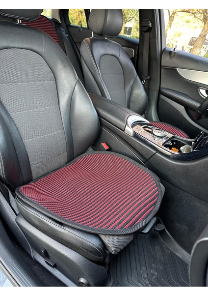 Terletmez Koltuk Koruyucu Kılıf 3 Parça Serme Universal Kırmızı Siyah modelleri
