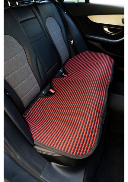 Terletmez Koltuk Koruyucu Kılıf 3 Parça Serme Universal Kırmızı Siyah indirimleri