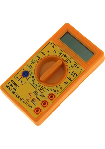 Sarı DT830D Metre DT830D Mini Dijital Multimetre Voltmetre Gerilim Amper Ohm Test Cihazı Dc Ac Ampermetre Güç Ölçer Testi Kurşun Probu Buzzer ile (Yurt Dışından)