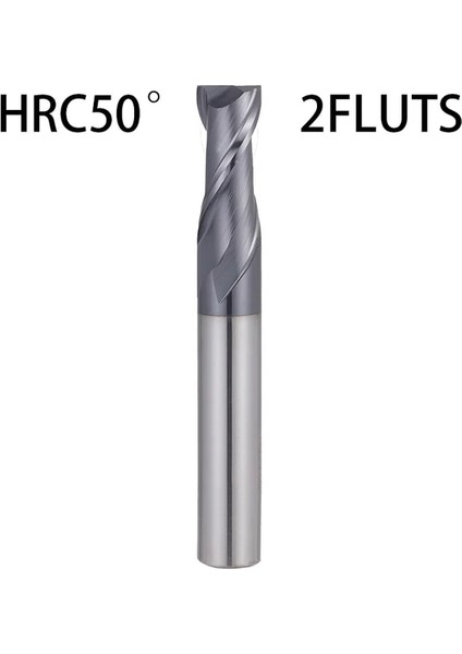 D2.5XD4X50 HRC50 2fluts Kakarot Cnc Karbür Frezeler 2 3 4 Flüt Tungsten Makinesi Freze Kesici Aletler Metal Anahtar Koltuk Yüz Yönlendirici Bit HRC50 55 65 Değirmen (Yurt Dışından)